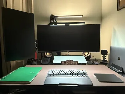 Multi-Monitor Creator Studio with Apple Display