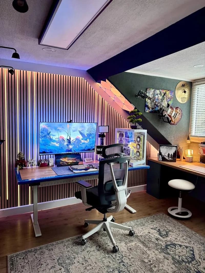 Colorful Gaming and Music Battlestation