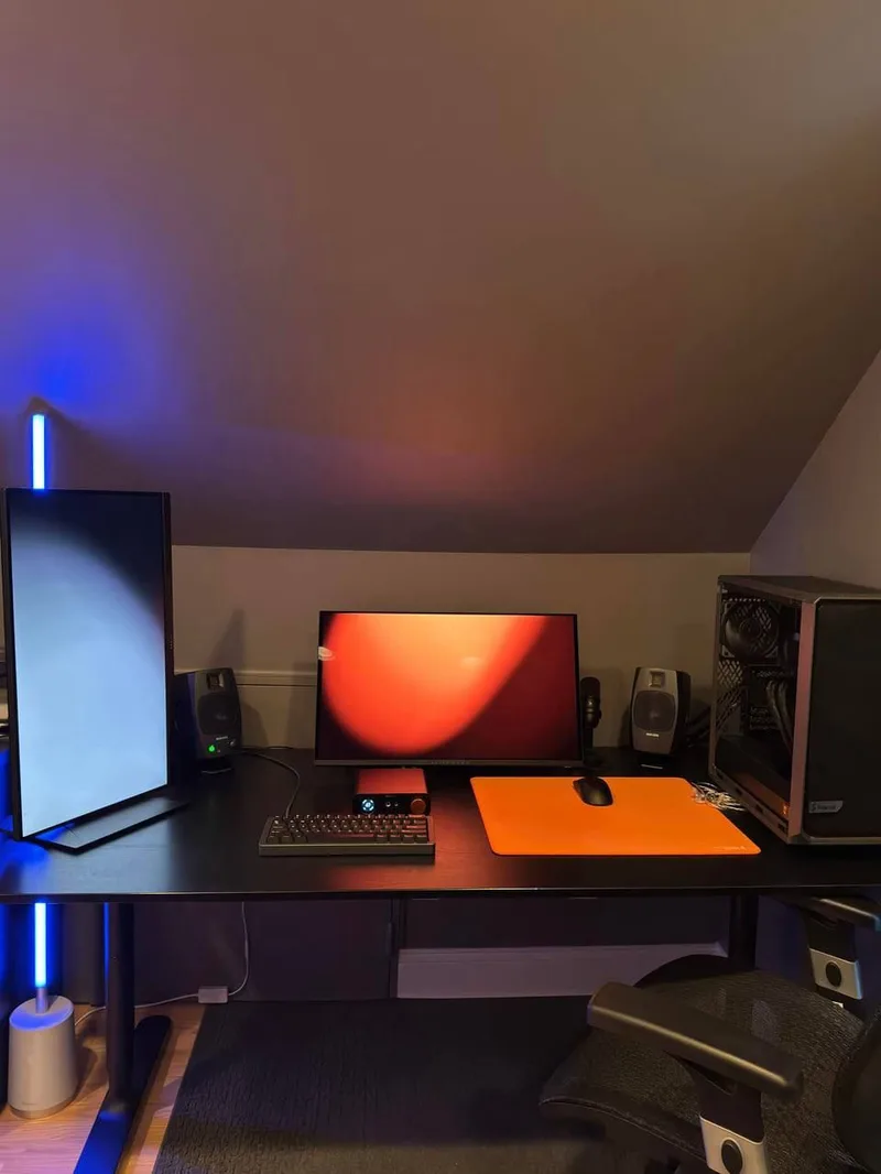 Dark RGB Dual-Monitor Battlestation
