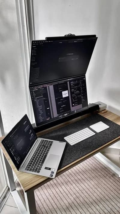Minimalist Vertical Home Office Setup